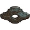 Ekena Millwork Peralta Ceiling Medallion (Canopies up to 4 5/8"), 17 3/4"OD x 3 1/8"ID x 1"P, Bronze Blue Patina CM17PEBBS - alternate 2